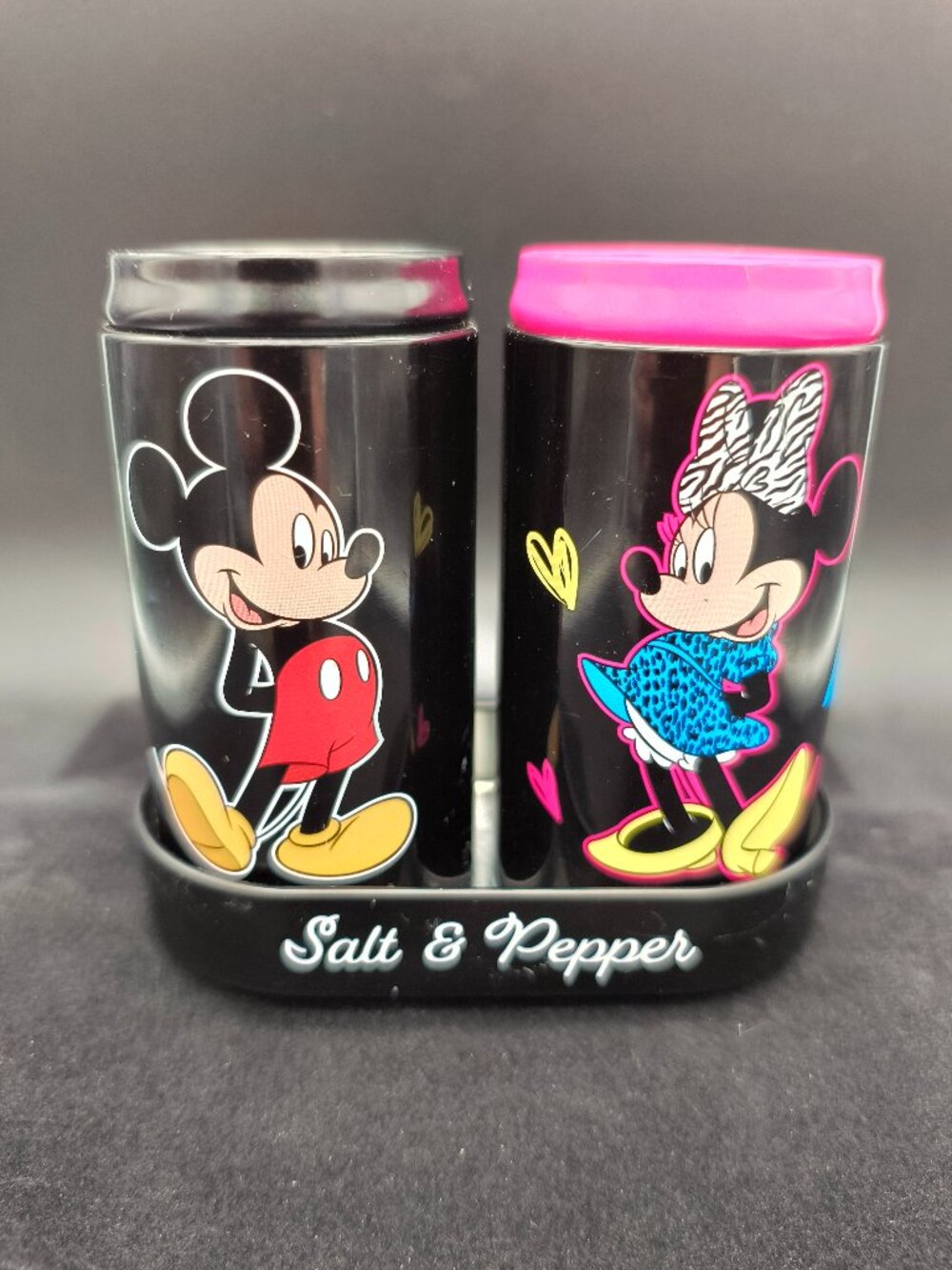 Disney Mickey & Minnie Metal Salt & Pepper Shakers – Tin Box Co. – NWOT
